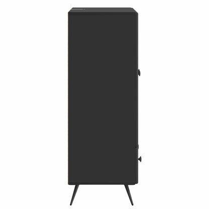 Serviesskap med skuff Svart 66 x 34,5 x 95 cm Konstruert tre