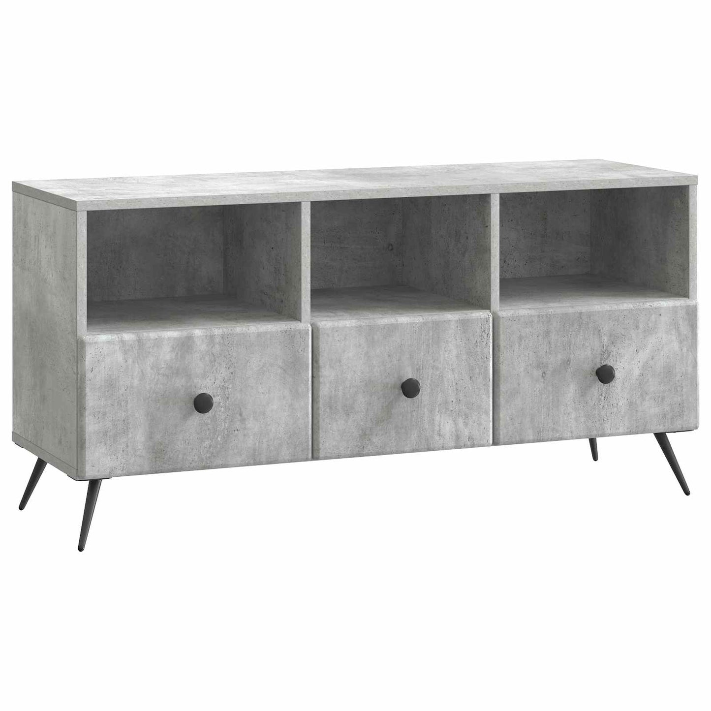 TV-skap med skuff Betonggrå 102 x 34,5 x 50 cm Konstruert tre