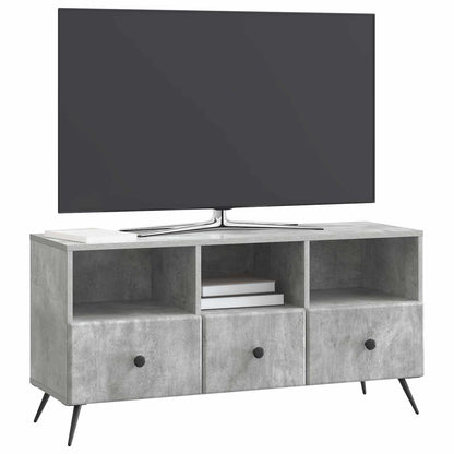 TV-skap med skuff Betonggrå 102 x 34,5 x 50 cm Konstruert tre