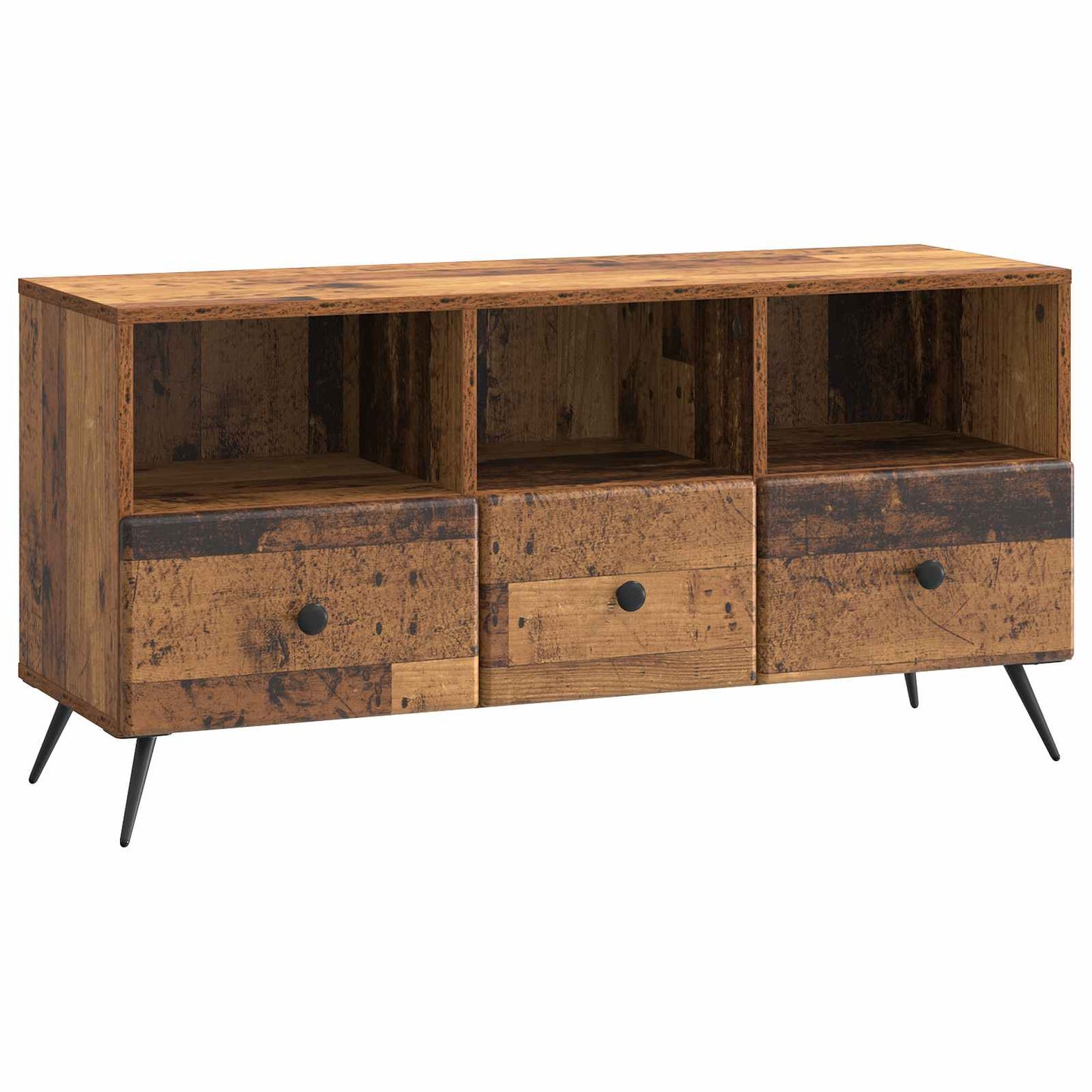 TV-skap med skuff Gammelt tre 102 x 34,5 x 50 cm Konstruert tre