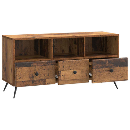 TV-skap med skuff Gammelt tre 102 x 34,5 x 50 cm Konstruert tre