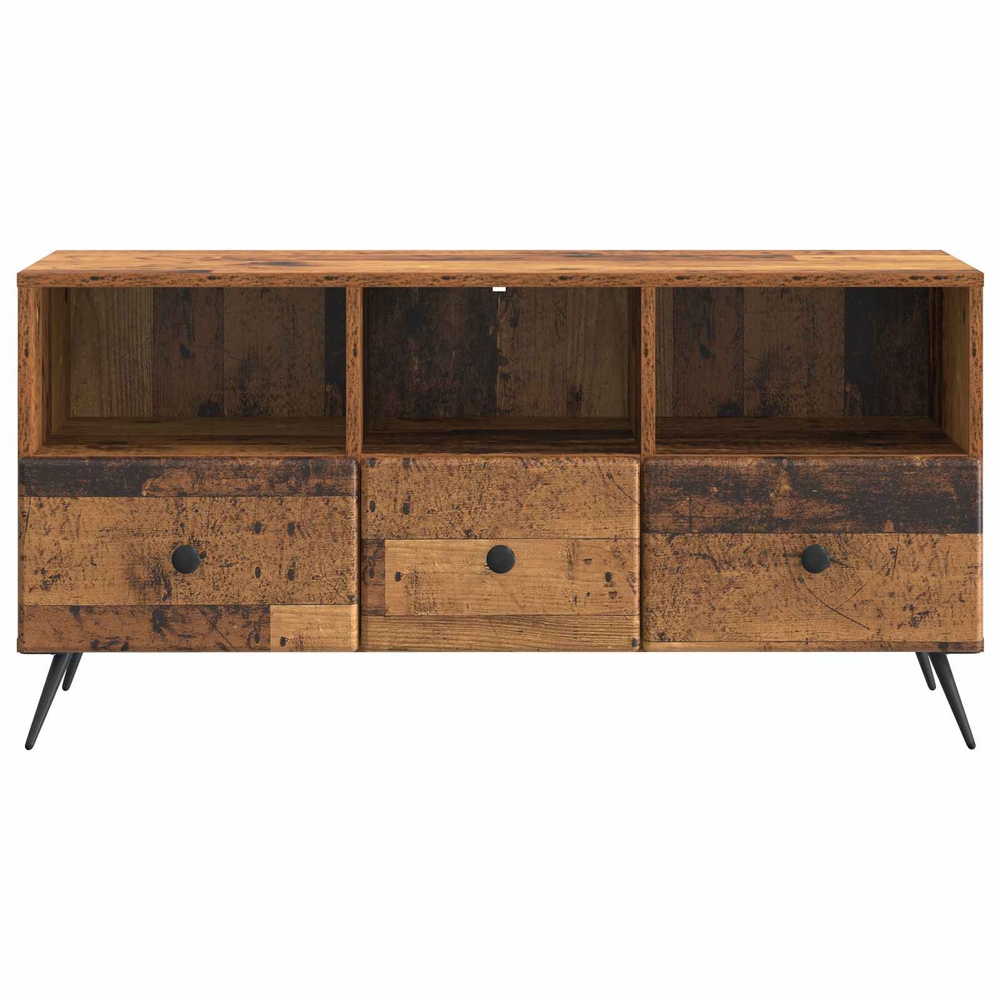 TV-skap med skuff Gammelt tre 102 x 34,5 x 50 cm Konstruert tre