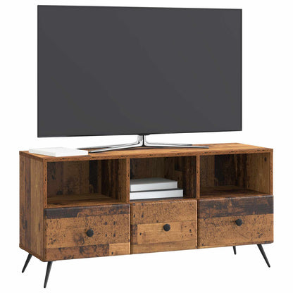 TV-skap med skuff Gammelt tre 102 x 34,5 x 50 cm Konstruert tre