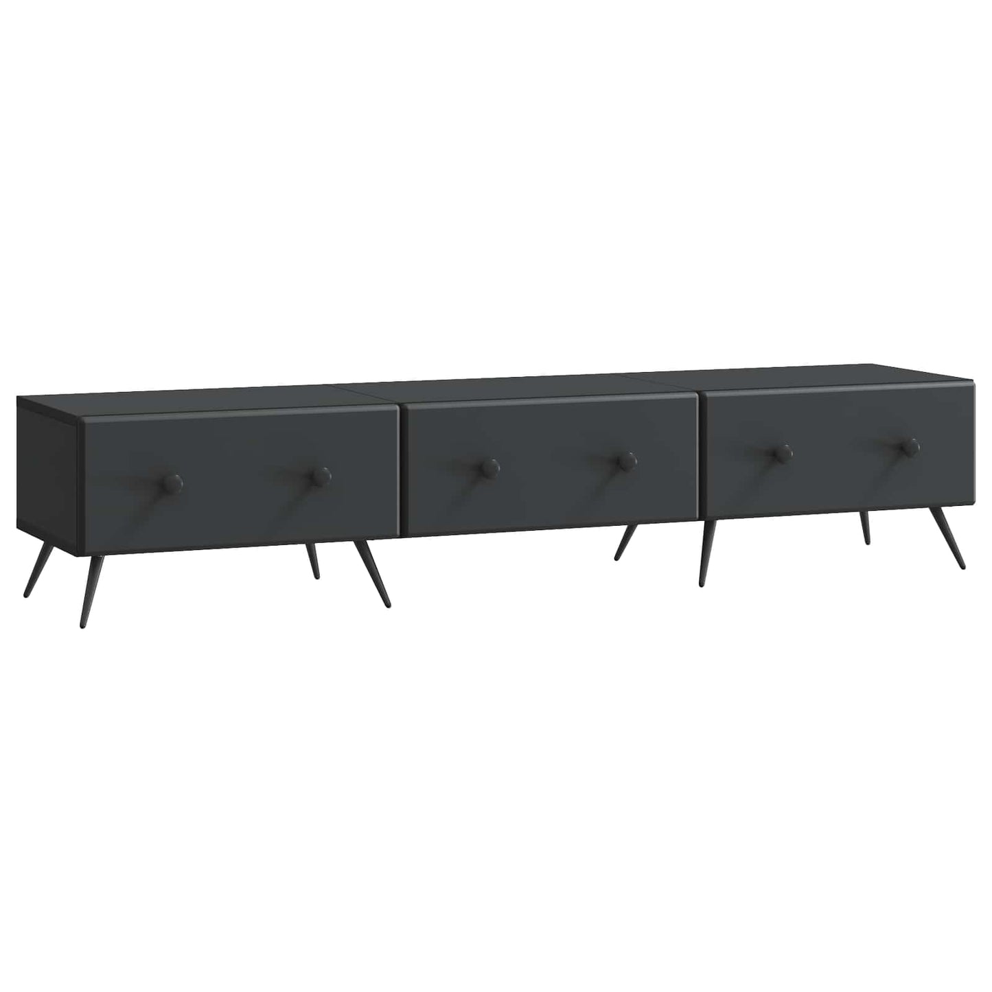 TV-skap med skuff Svart 147 x 34,5 x 30 cm Konstruert tre