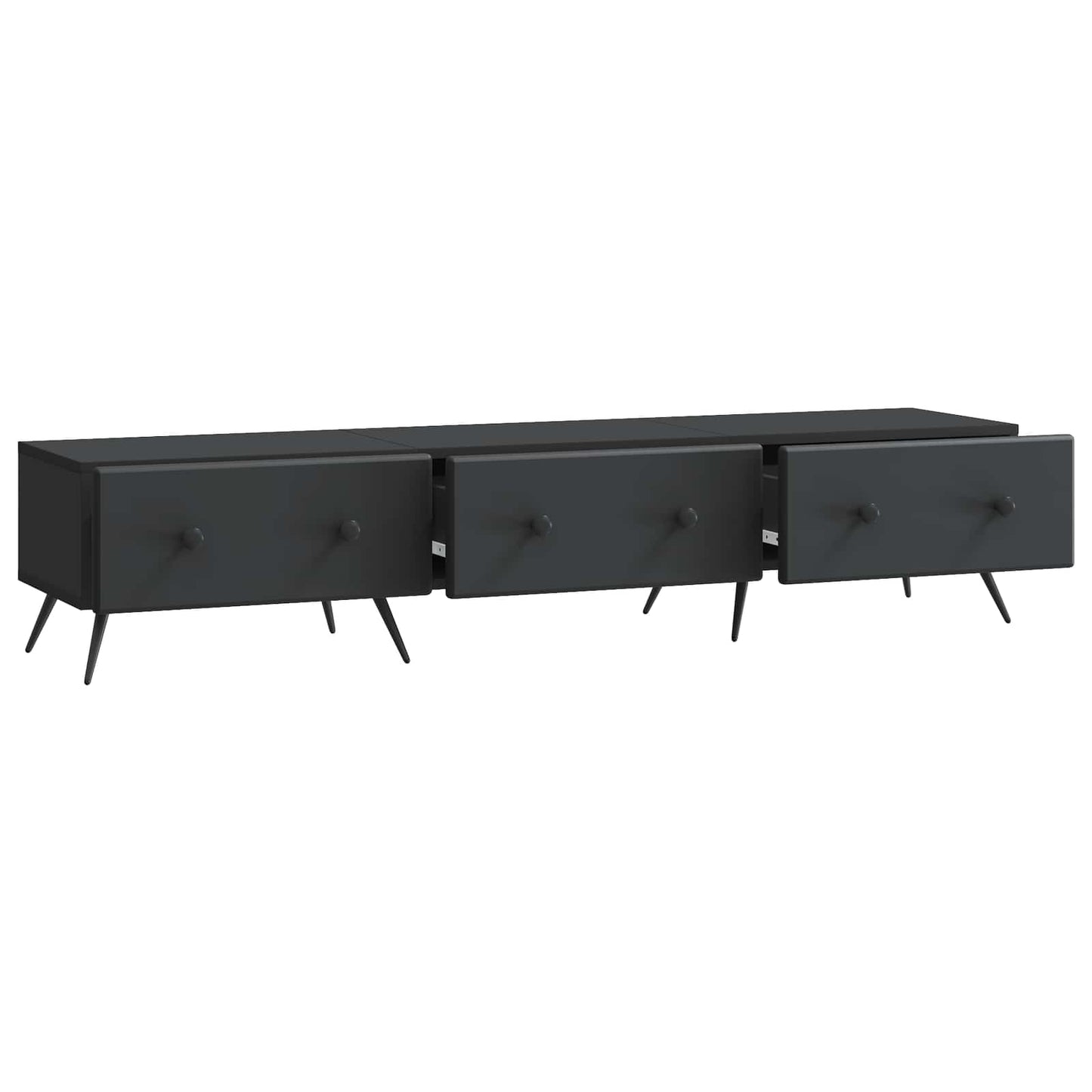 TV-skap med skuff Svart 147 x 34,5 x 30 cm Konstruert tre