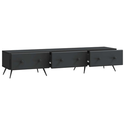 TV-skap med skuff Svart 147 x 34,5 x 30 cm Konstruert tre
