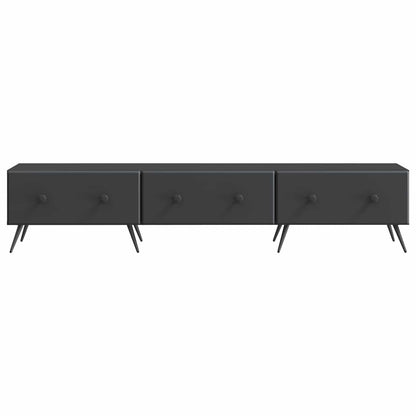 TV-skap med skuff Svart 147 x 34,5 x 30 cm Konstruert tre