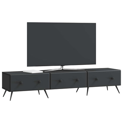 TV-skap med skuff Svart 147 x 34,5 x 30 cm Konstruert tre