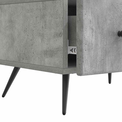 TV-skap med skuff Betonggrå 147 x 34,5 x 30 cm Konstruert tre