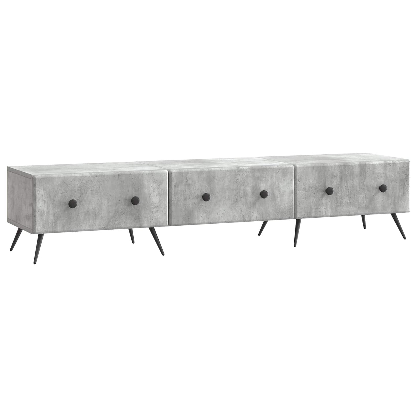 TV-skap med skuff Betonggrå 147 x 34,5 x 30 cm Konstruert tre