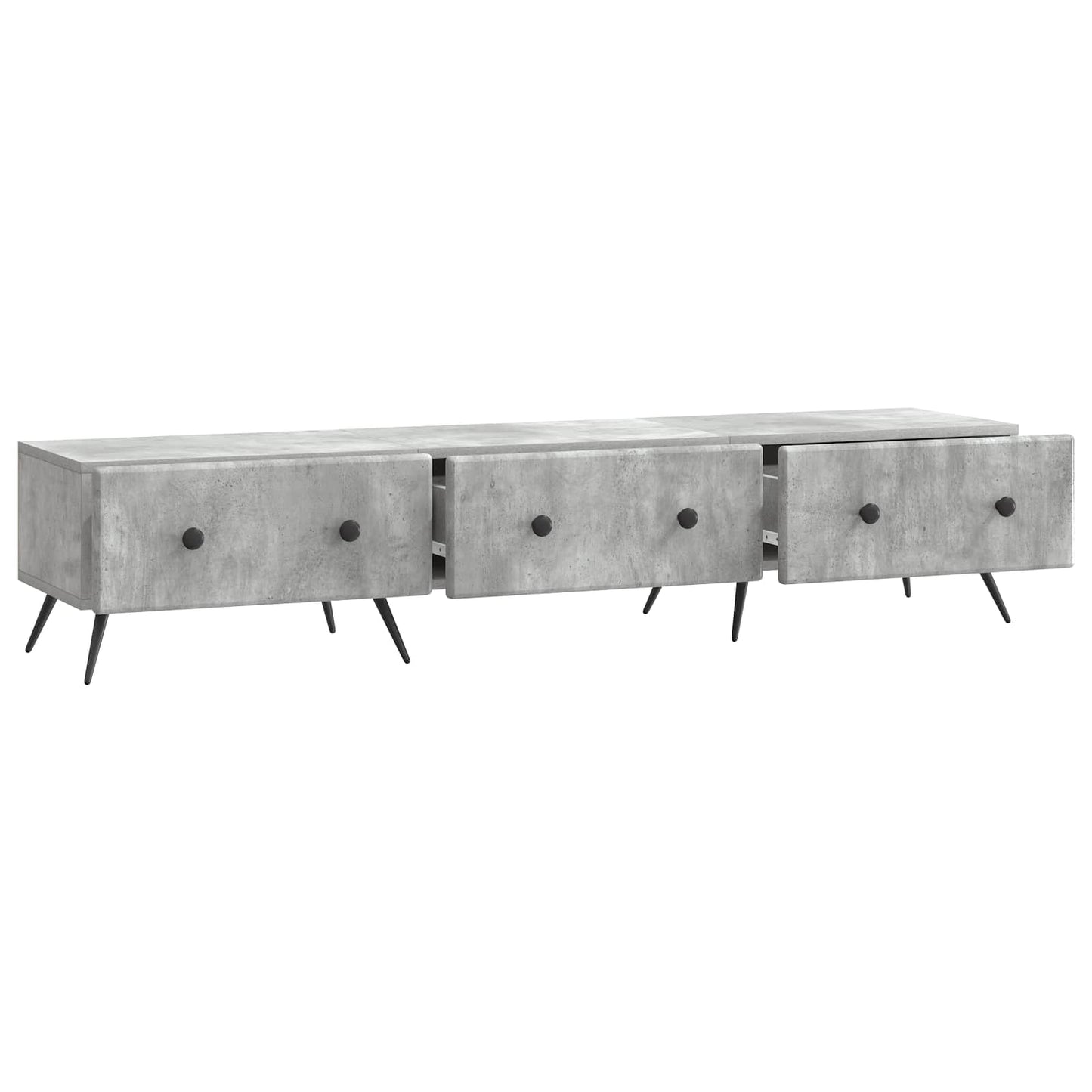 TV-skap med skuff Betonggrå 147 x 34,5 x 30 cm Konstruert tre