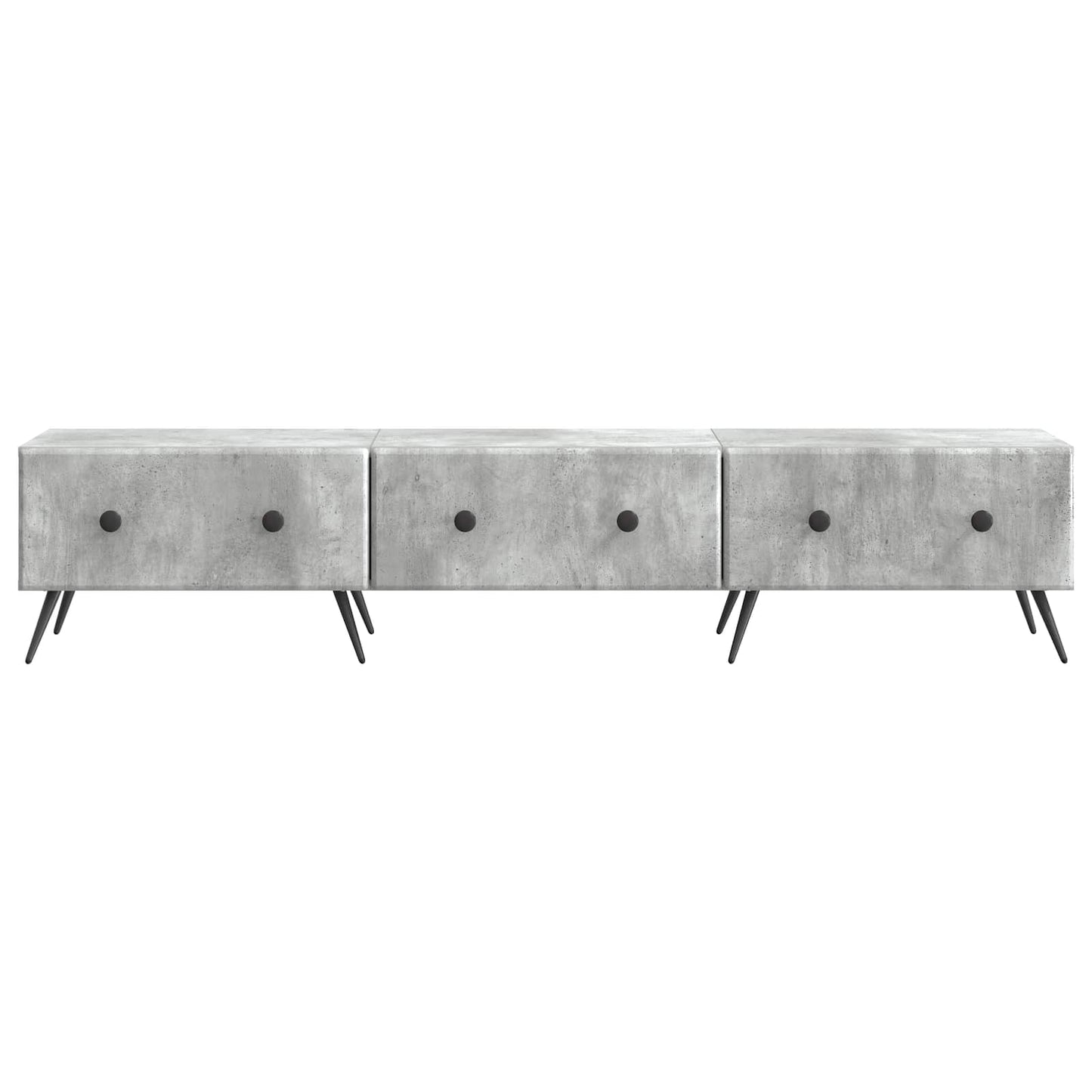 TV-skap med skuff Betonggrå 147 x 34,5 x 30 cm Konstruert tre