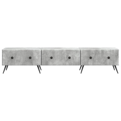 TV-skap med skuff Betonggrå 147 x 34,5 x 30 cm Konstruert tre