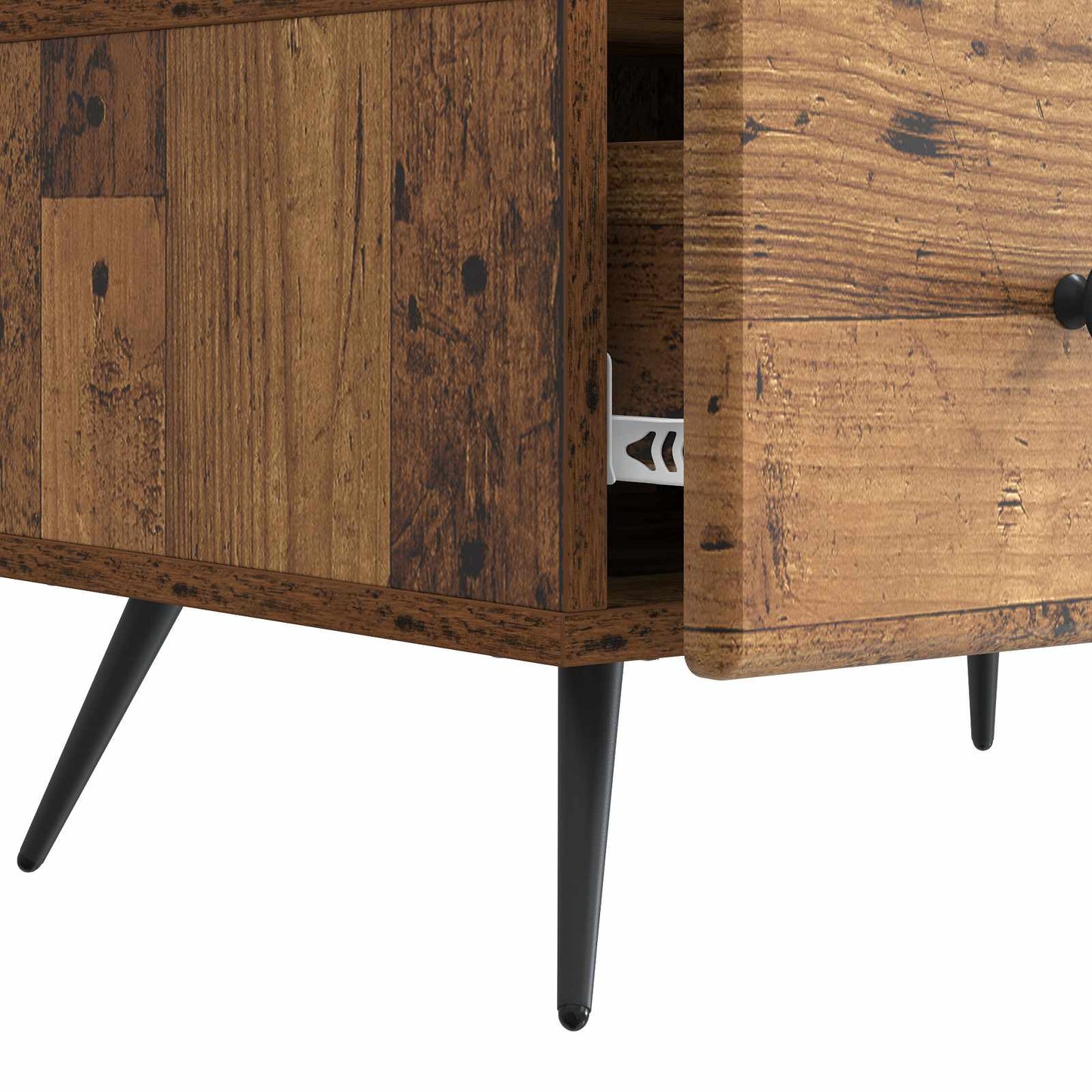 TV-skap med skuff Gammelt tre 147 x 34,5 x 30 cm Konstruert tre