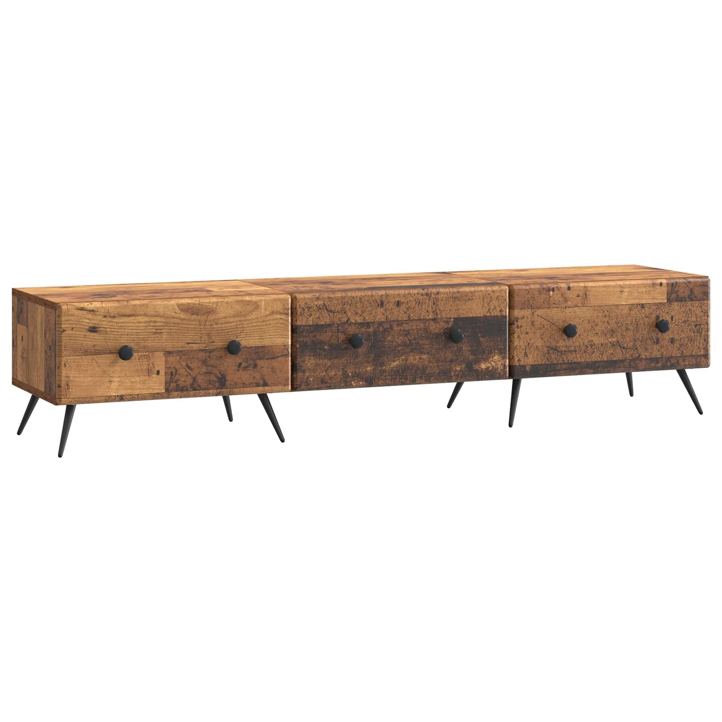 TV-skap med skuff Gammelt tre 147 x 34,5 x 30 cm Konstruert tre