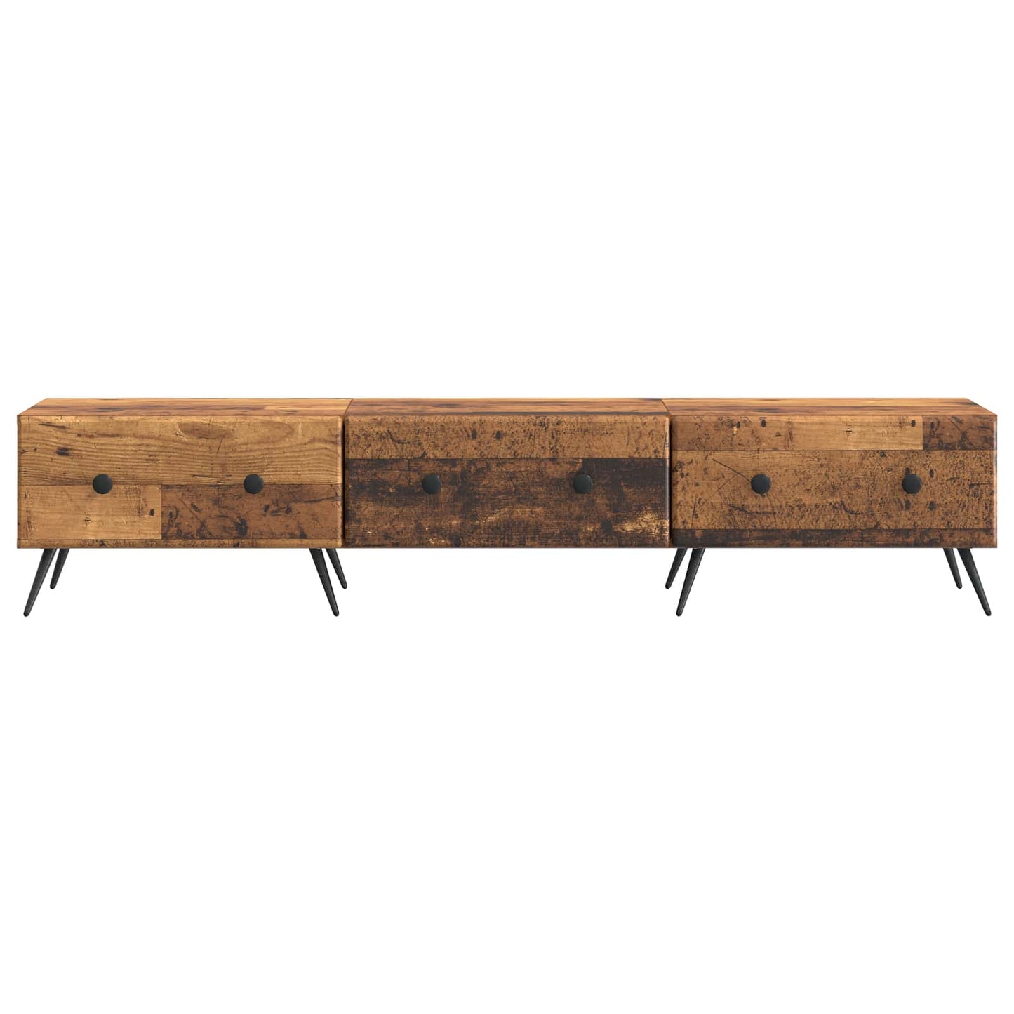 TV-skap med skuff Gammelt tre 147 x 34,5 x 30 cm Konstruert tre