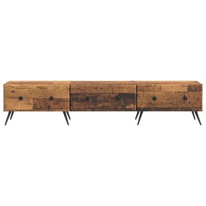 TV-skap med skuff Gammelt tre 147 x 34,5 x 30 cm Konstruert tre