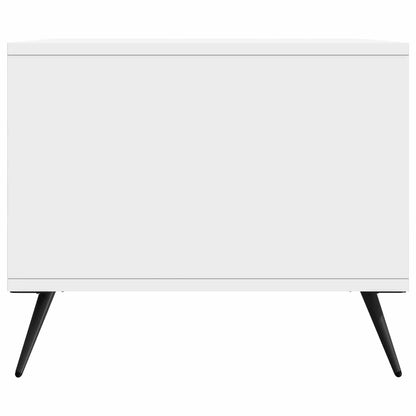 Kaffebord Høgglans hvit 90 x 50 x 40 cm Konstruert tre