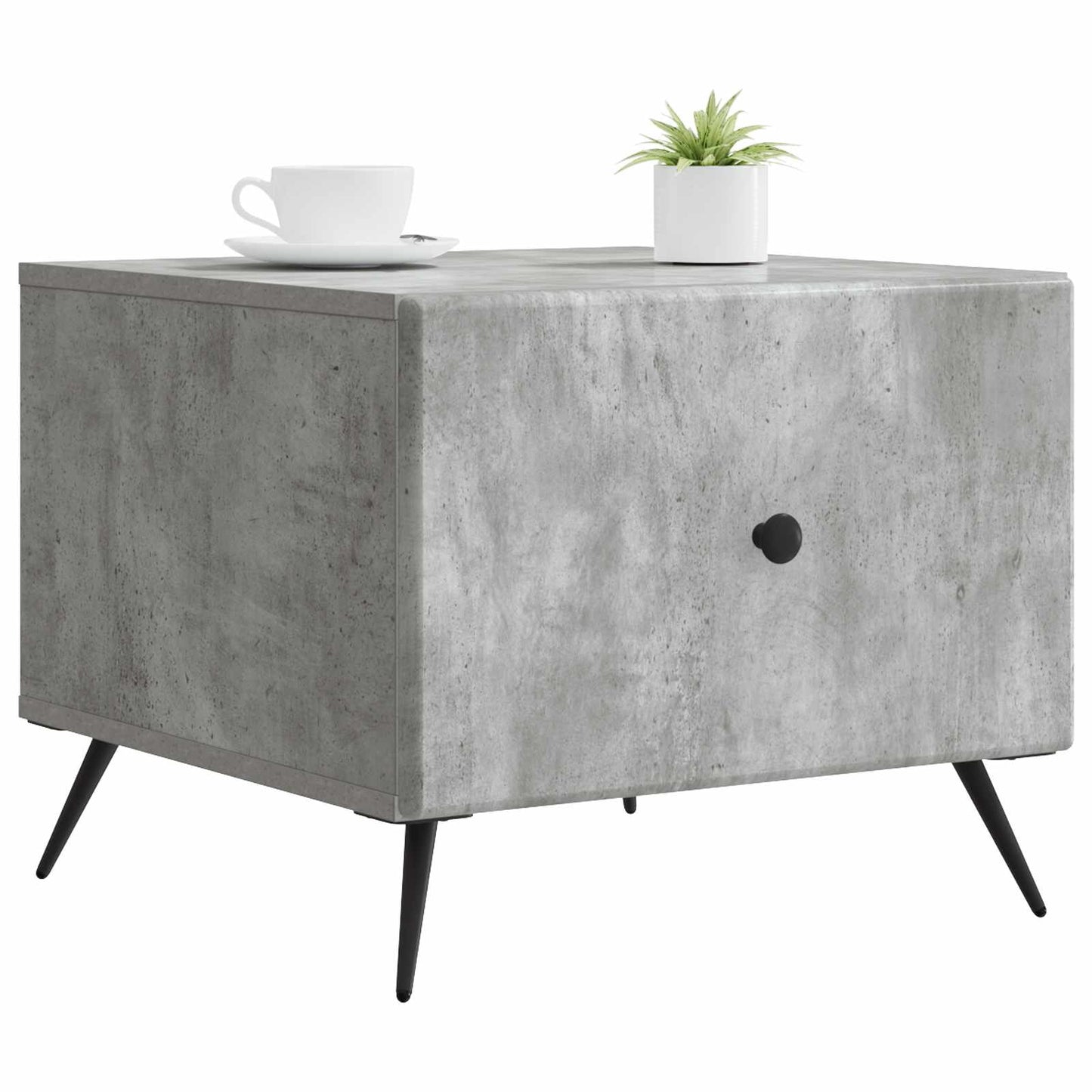Kaffebord med skuff Betonggrå 49 x 50 x 40 cm Konstruert tre