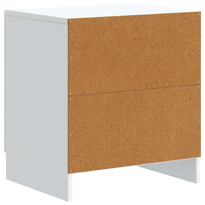 Nattbordskap 2 pcs Hvit 43 x 34,5 x 47 cm Konstruert tre