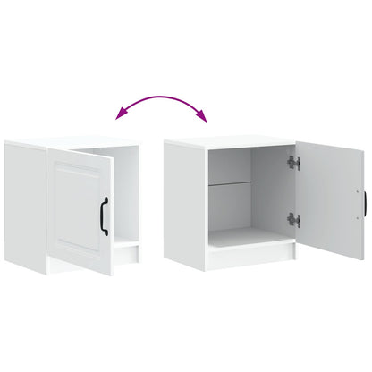 Nattbordskap 2 pcs Hvit 43 x 34,5 x 47 cm Konstruert tre