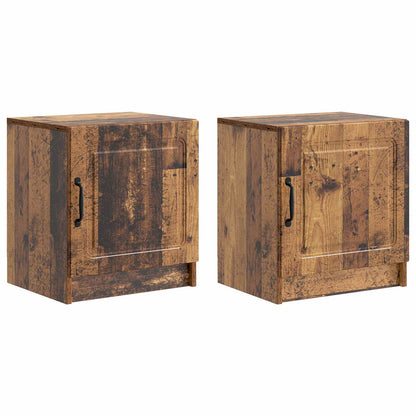 Nattbordskap 2 pcs Gammelt tre 43 x 34,5 x 47 cm Konstruert tre