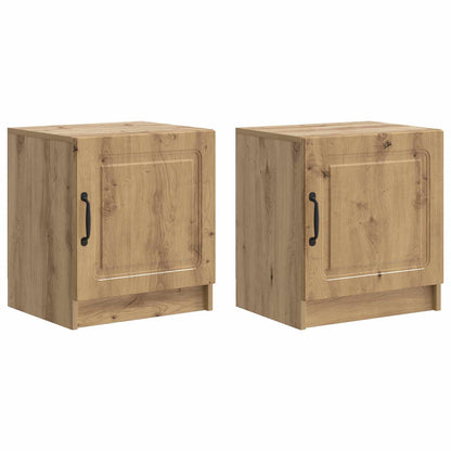 Nattbordskap 2 pcs Artisan eik 43 x 34,5 x 47 cm Konstruert tre