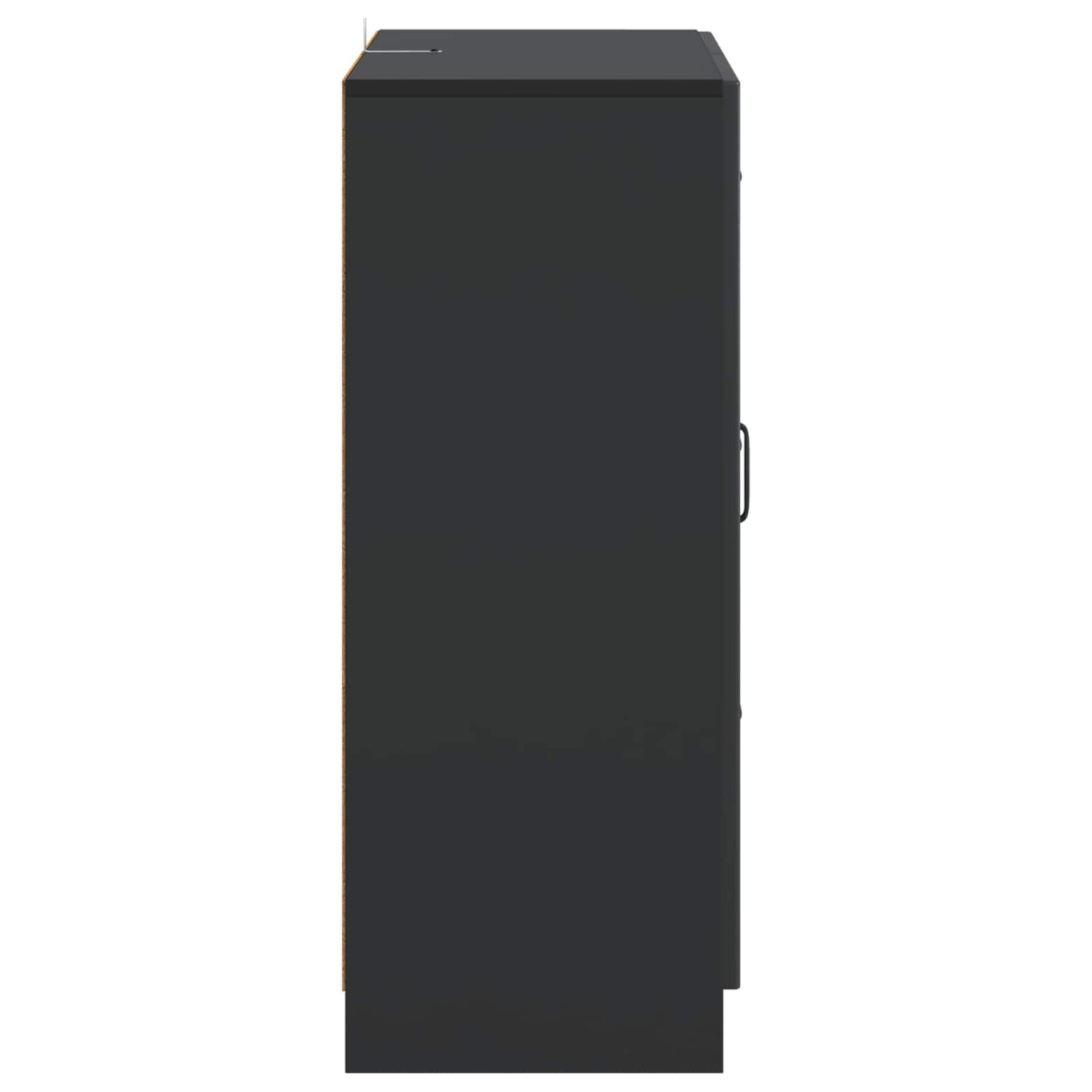 Serviesskap med skuff Svart 66 x 34,5 x 87 cm Konstruert tre