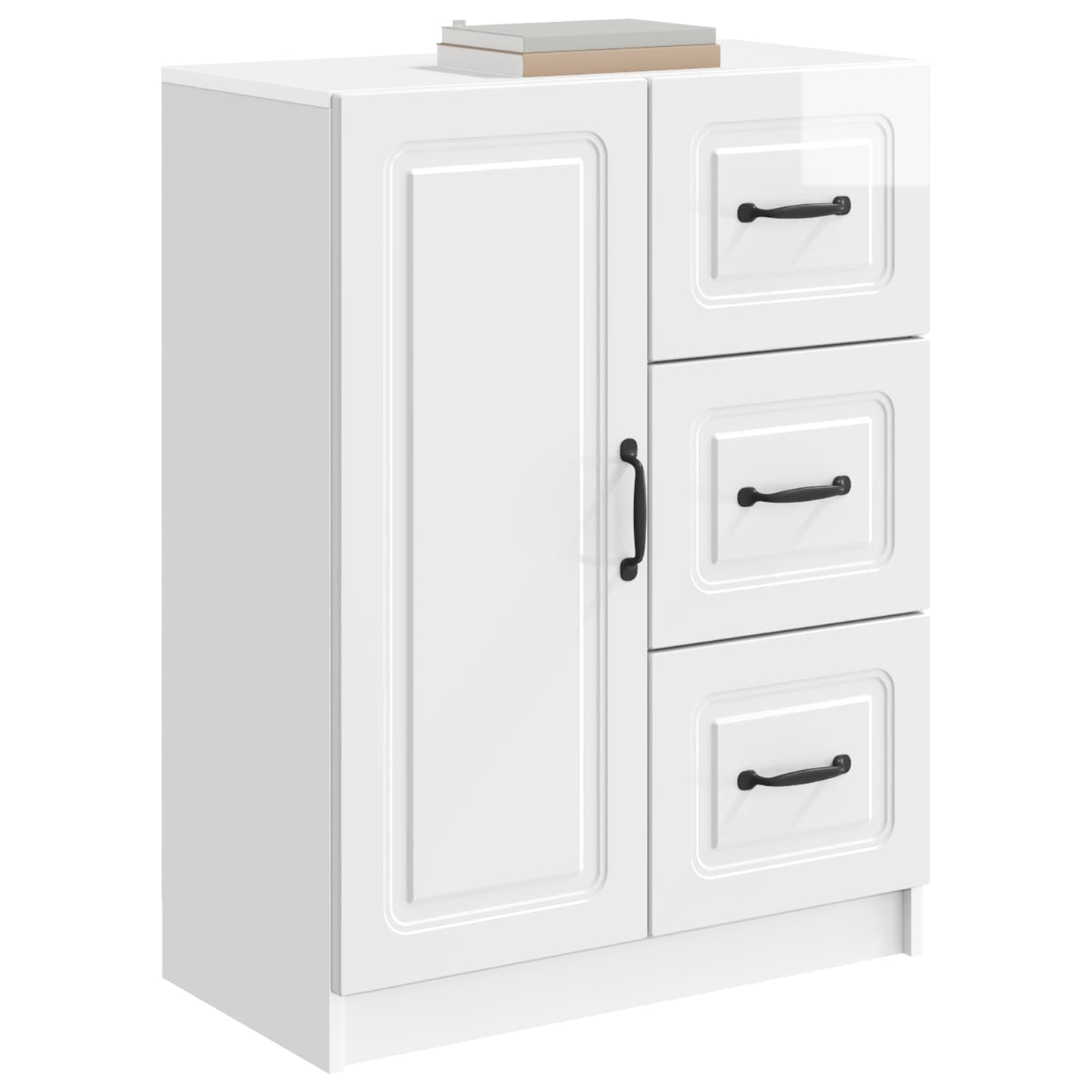 Serviesskap Høgglans hvit 66 x 34,5 x 87 cm Konstruert tre