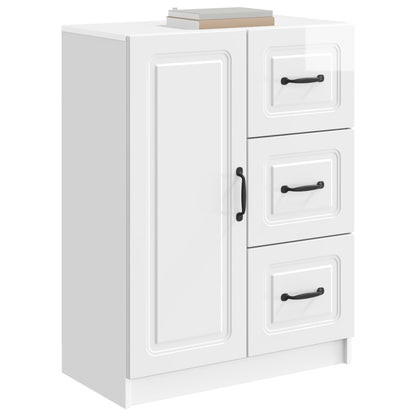 Serviesskap Høgglans hvit 66 x 34,5 x 87 cm Konstruert tre