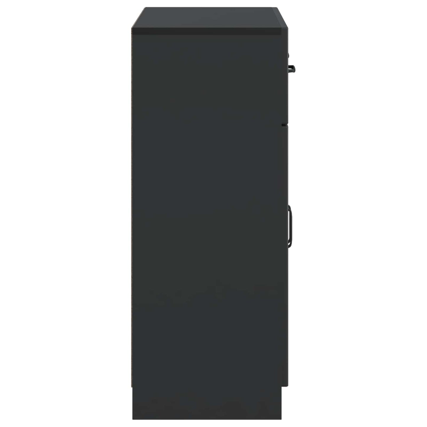 Serviesskap med skuff Svart 66 x 34,5 x 87 cm Konstruert tre
