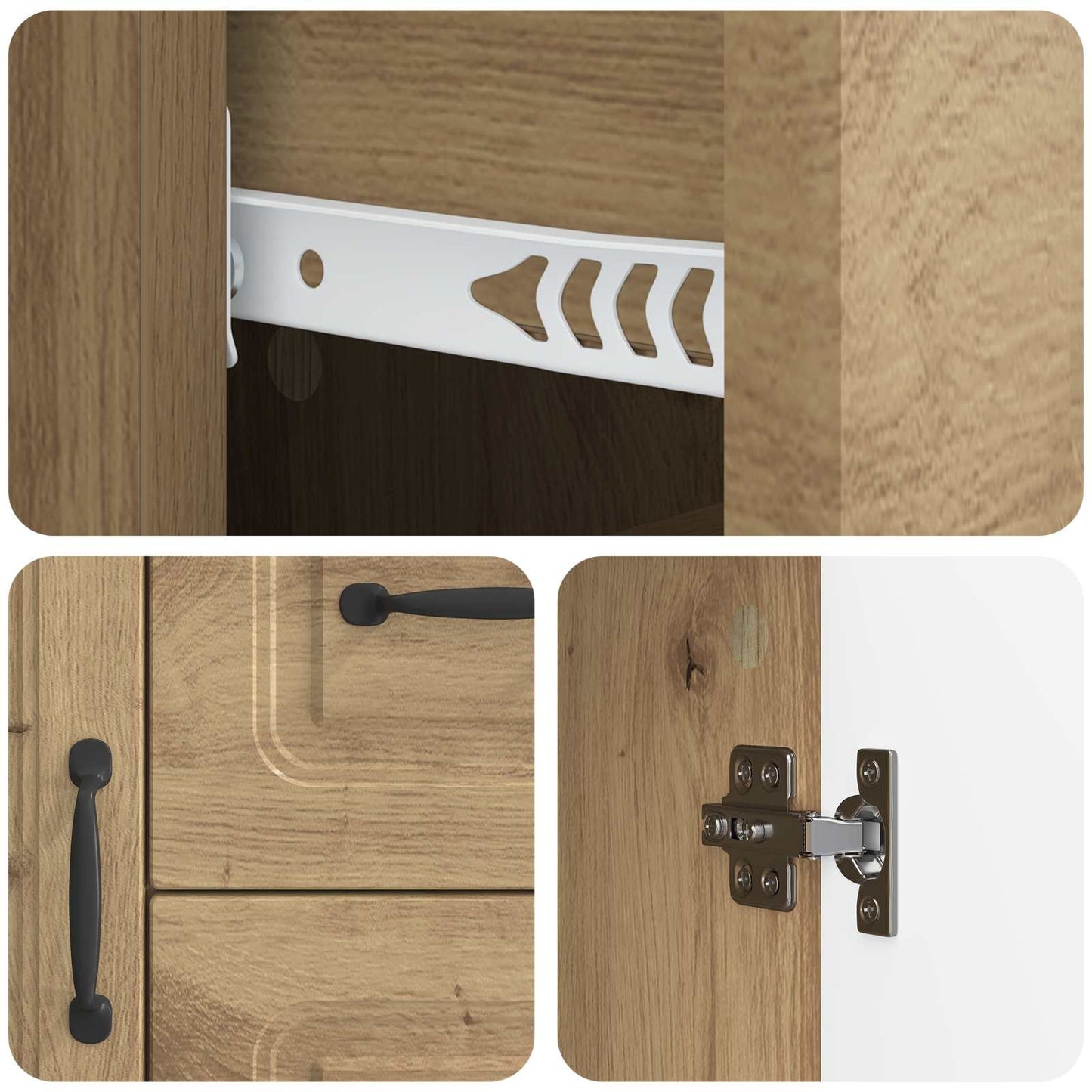 Serviesskap Artisan eik 89 x 34,5 x 57 cm Konstruert tre