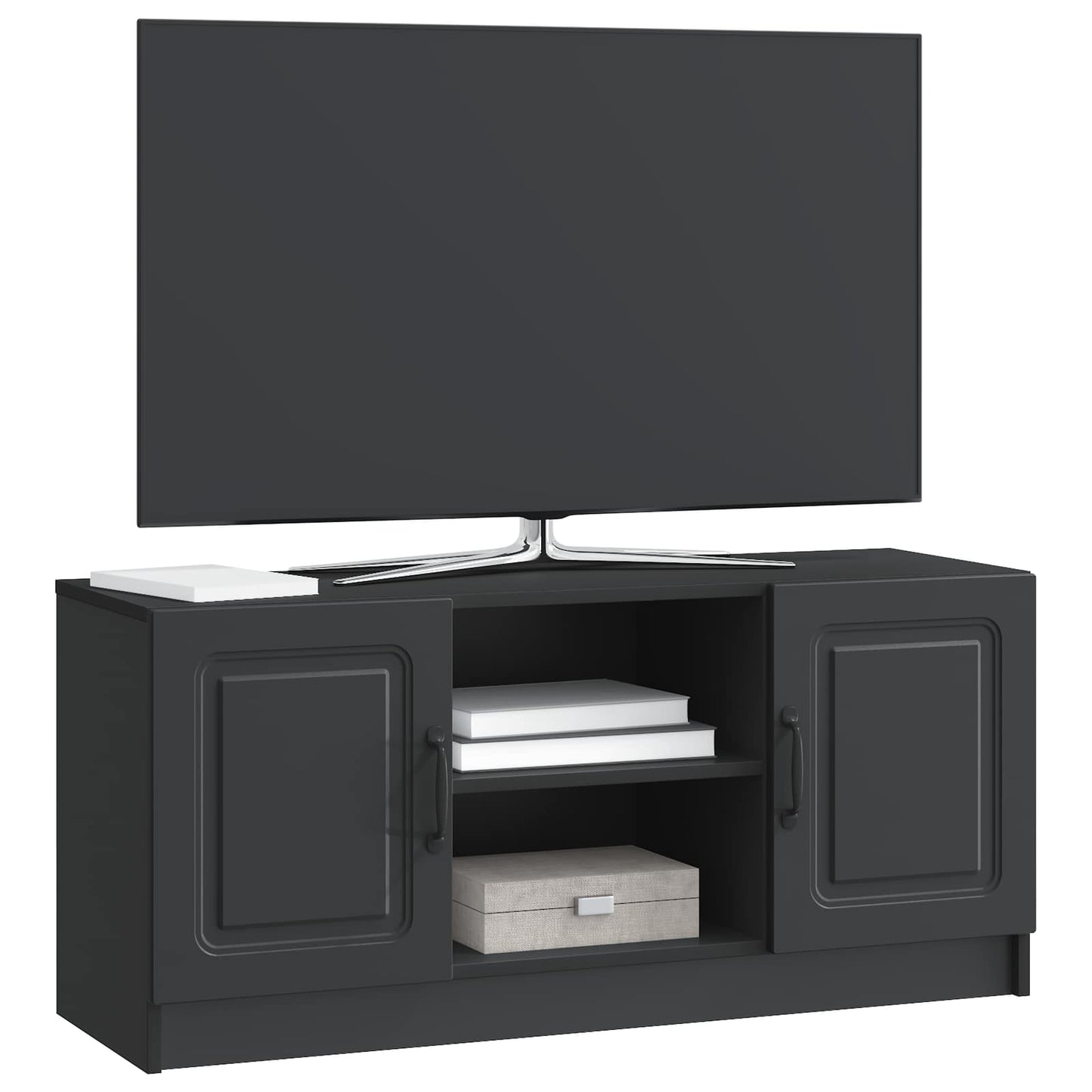 TV-skap Svart 102 x 34,5 x 47 cm Konstruert tre