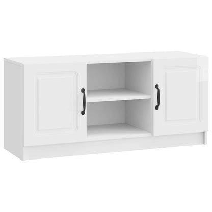 TV-skap Høgglans hvit 102 x 34,5 x 47 cm Konstruert tre
