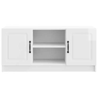 TV-skap Høgglans hvit 102 x 34,5 x 47 cm Konstruert tre