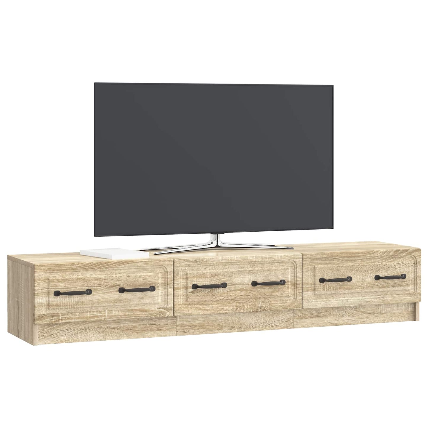 TV-skap med skuff Sonoma eik 147 x 34,5 x 27 cm Konstruert tre