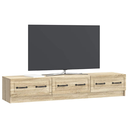 TV-skap med skuff Sonoma eik 147 x 34,5 x 27 cm Konstruert tre