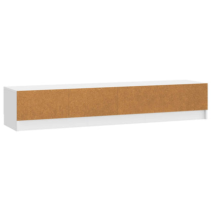 TV-skap Høgglans hvit 147 x 34,5 x 27 cm Konstruert tre
