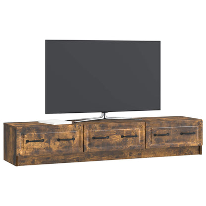 TV-skap med skuff Røkt Eik 147 x 34,5 x 27 cm Konstruert tre