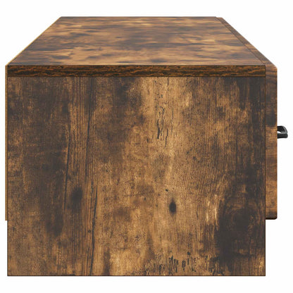 TV-skap med skuff Røkt Eik 147 x 34,5 x 27 cm Konstruert tre