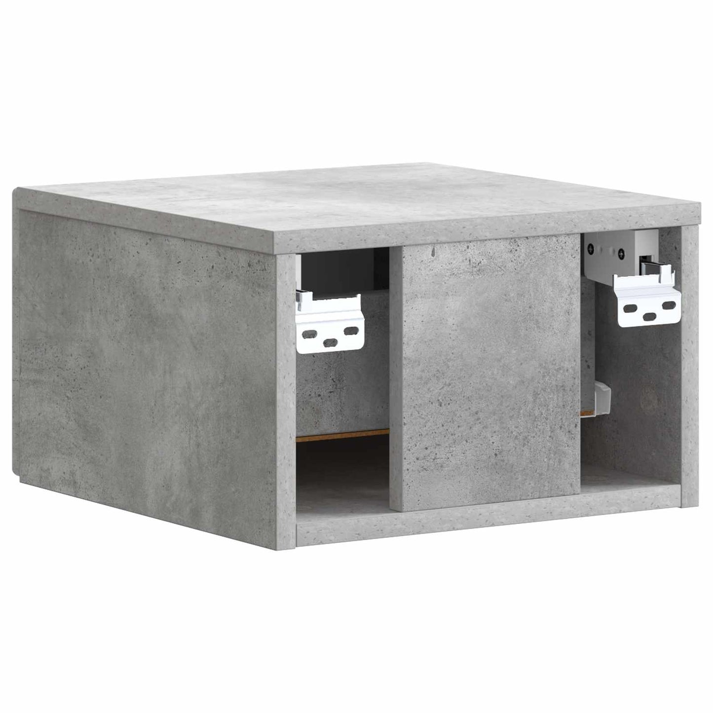 Vegghengt Nattbord med skuff 2 pcs Betonggrå 33 x 34,5 x 20 cm