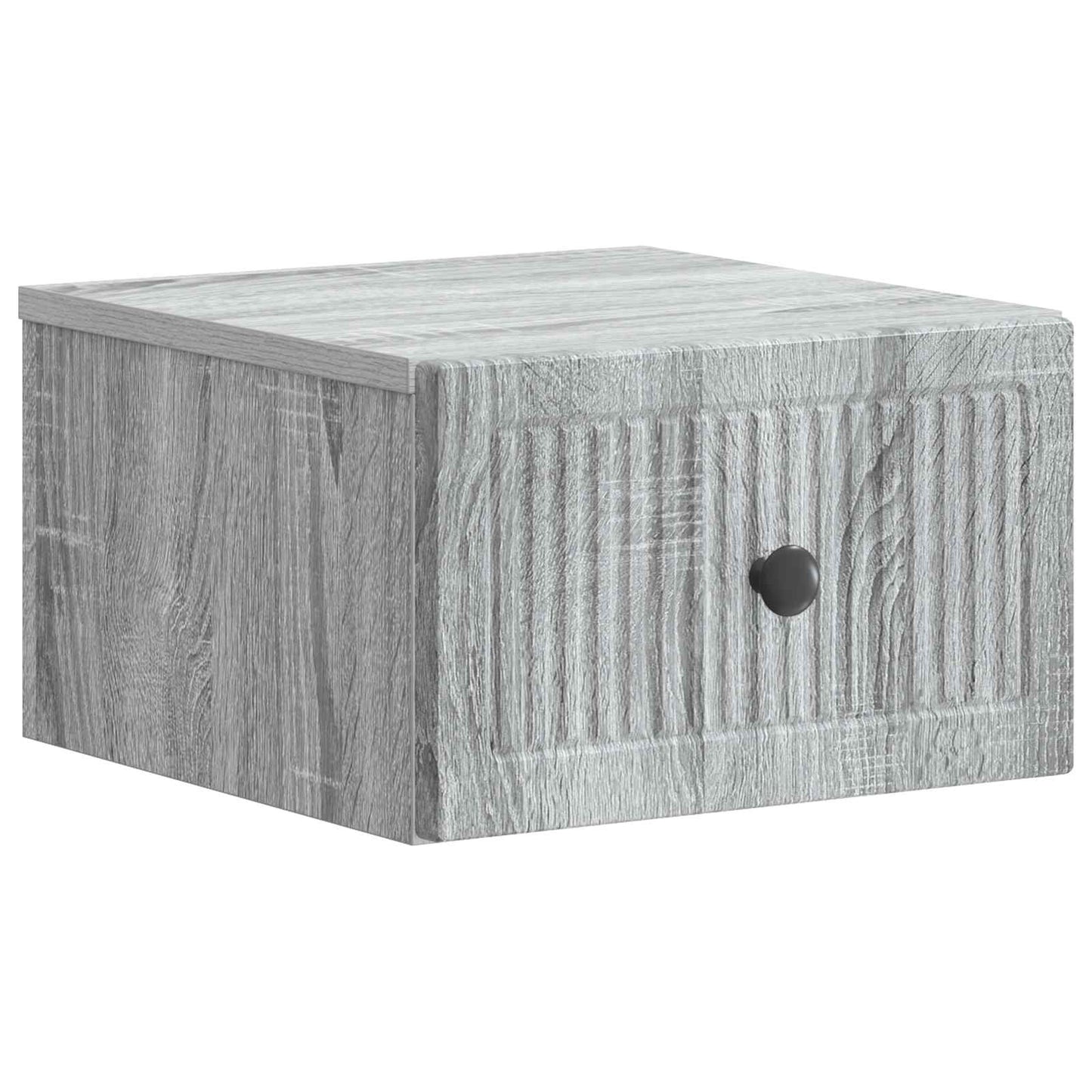 Vegghengt Nattbord med skuff 2 pcs Grå sonoma 33 x 34,5 x 20 cm