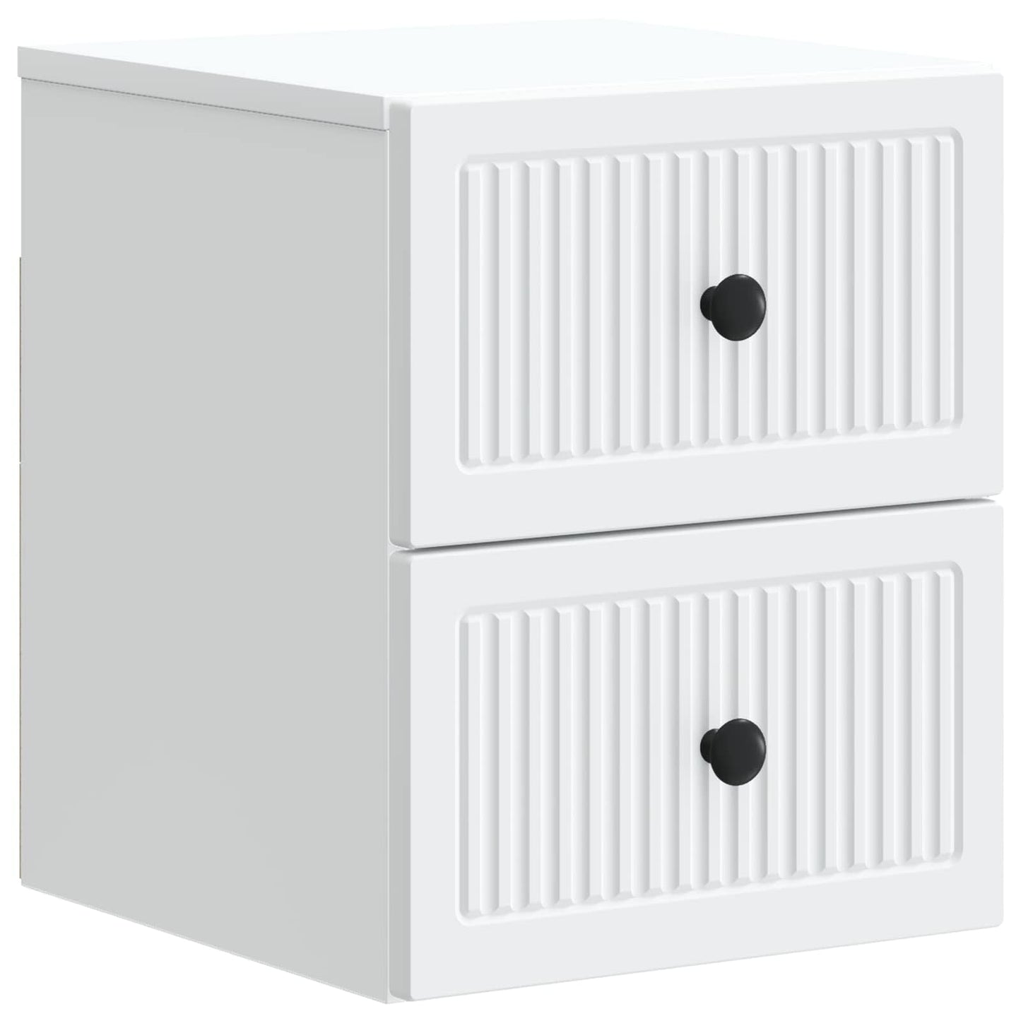 Vegghengt Nattbord 2 pcs Hvit 33 x 34,5 x 40 cm Konstruert tre