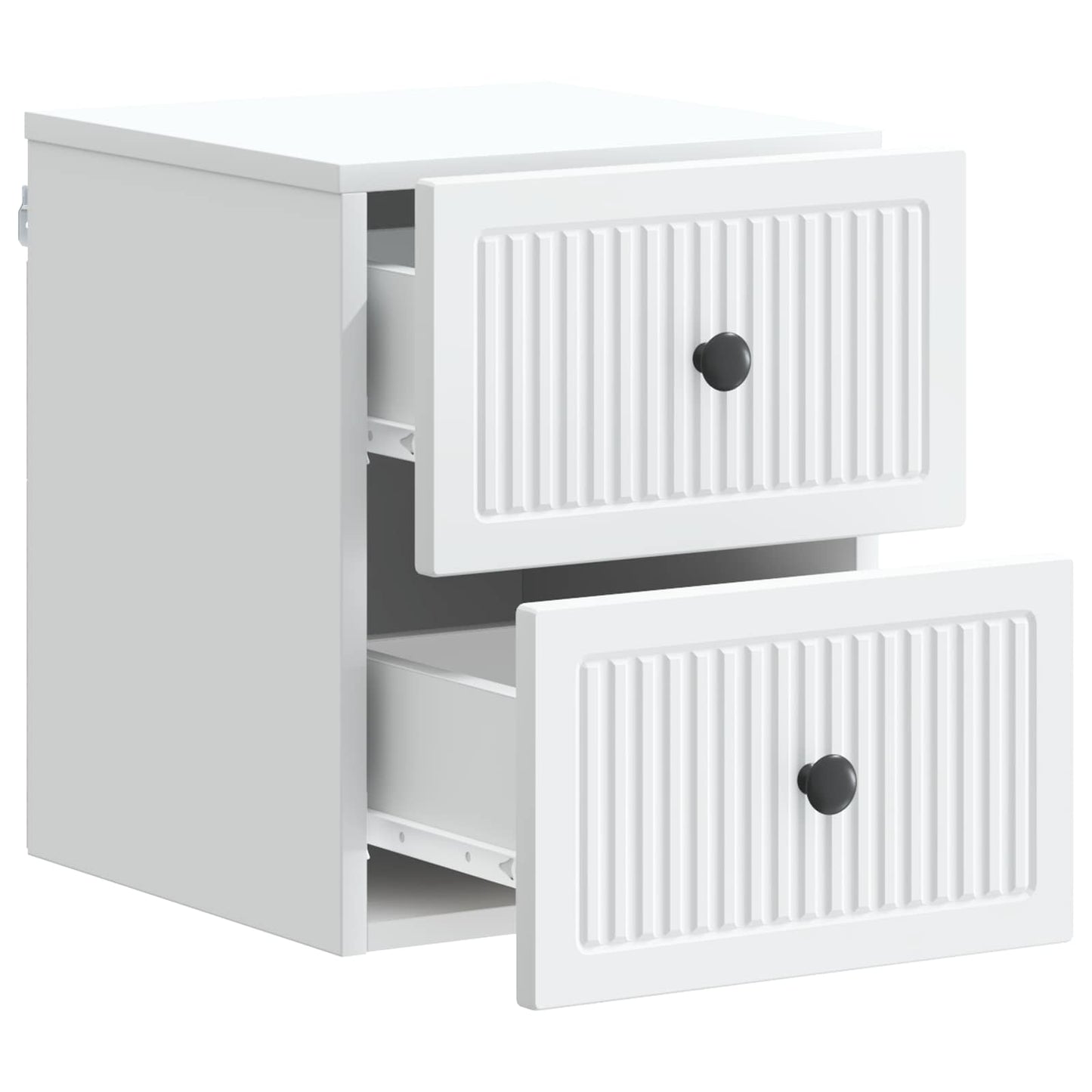 Vegghengt Nattbord 2 pcs Hvit 33 x 34,5 x 40 cm Konstruert tre