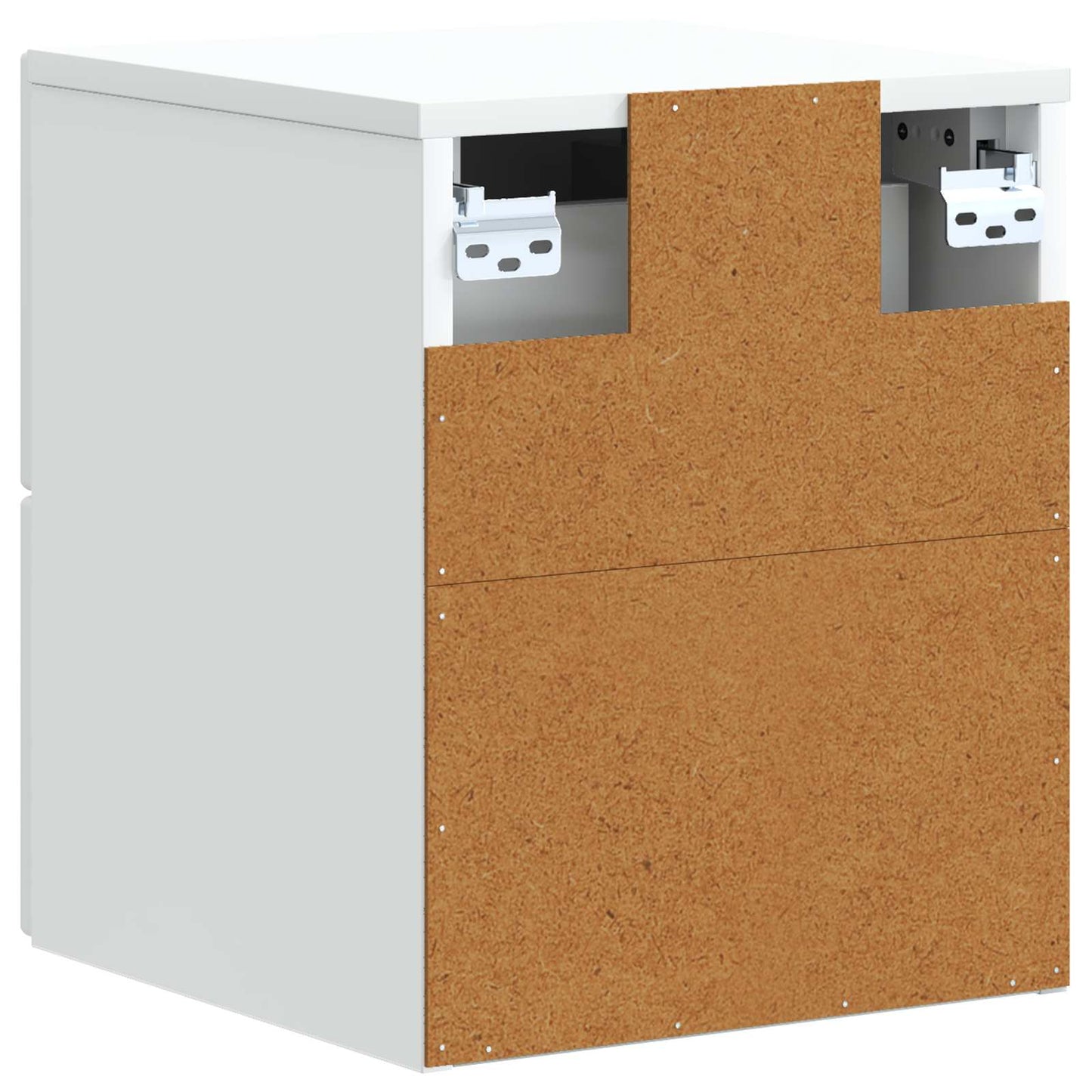 Vegghengt Nattbord 2 pcs Hvit 33 x 34,5 x 40 cm Konstruert tre