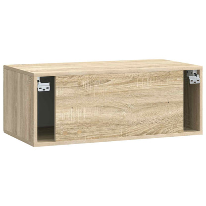Vegghengt TV skap Sonoma eik 78,5 x 41 x 30 cm Konstruert tre