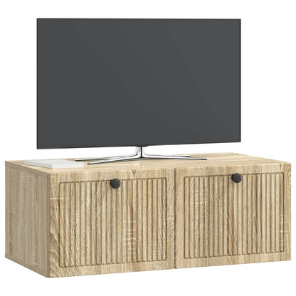 Vegghengt TV skap Sonoma eik 78,5 x 41 x 30 cm Konstruert tre