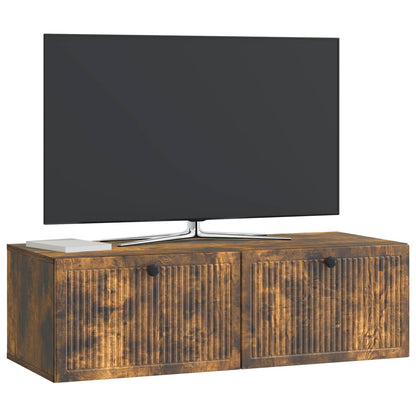 Vegghengt TV skap Røkt Eik 98 x 41 x 30 cm Konstruert tre
