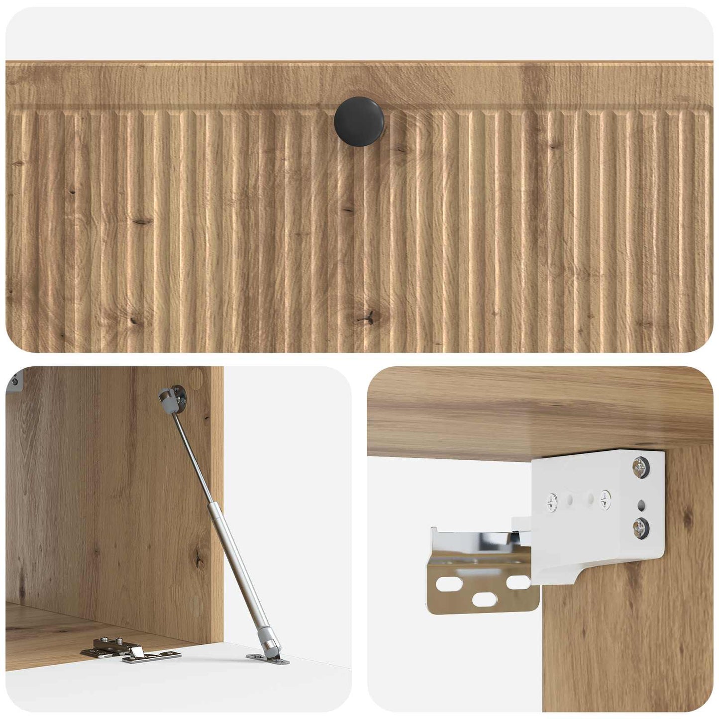 Vegghengt TV skap Artisan eik 98 x 41 x 30 cm Konstruert tre