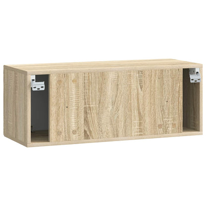 Vegghengt TV skap Sonoma eik 78,5 x 31 x 30 cm Konstruert tre